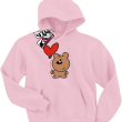 Wesoły Animek Krzysiu świetna dziecięca bluza - pink