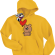 Wesoły Animek Krzysiu świetna dziecięca bluza - yellow