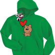 Wesoły Animek Krzysiu świetna dziecięca bluza - green