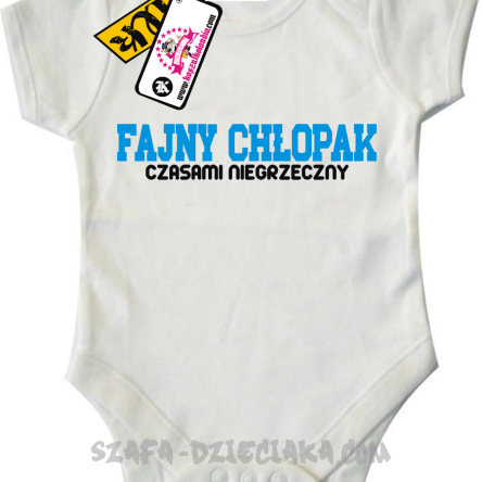 Fajny chłopak zabawne body dla syna - biały
