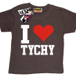 I love Tychy tshirt dziecięcy - brown