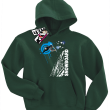 Snowboard mountain kids bluza dziecięca z nadrukiem - bottle-green