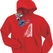 Snowboard mountain kids bluza dziecięca z nadrukiem - red
