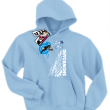 Snowboard mountain kids bluza dziecięca z nadrukiem - sky blue