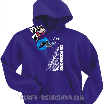 Snowboard mountain kids bluza dziecięca z nadrukiem - purple