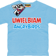 Uwielbiam Angrybirds bajerancka koszulka dziecięca - błękitny