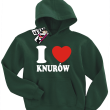 I love Knurów - bluza dziecięca - butelkowy