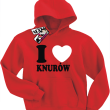 I love Knurów - bluza dziecięca - czerwony