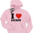 I love Knurów - bluza dziecięca - różowy