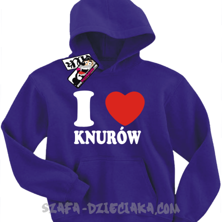 I love Knurów - bluza dziecięca - fioletowy
