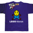 Lego-Maniak super koszulka dziecięca z nadrukiem - fioletowy