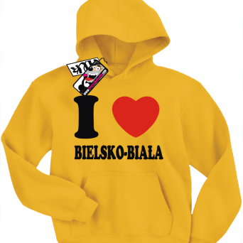 I love Bielsko-Biała - bluza dziecięca z kapturem, kod: SZDZ00214S