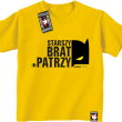 STARSZY BRAT PATRZY - Koszulka dziecięca żółta 