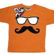Wąs w okularach koszulka dziecięca - orange