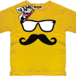 Wąs w okularach koszulka dziecięca - yellow