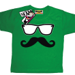 Wąs w okularach koszulka dziecięca - green