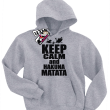 Keep calm and hakuna matata dziecięca bluza z kapturem - melanż