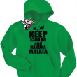 Keep calm and hakuna matata dziecięca bluza z kapturem - zielony