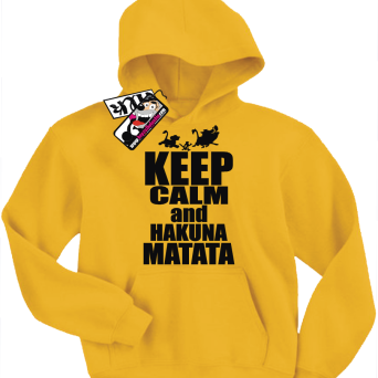 Keep calm and hakuna matata - dziecięca bluza z kapturem, kod: SZDZ00056S