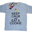 Keep Calm and Eat a Cookie - zabawna koszulka dziecięca - melanżowy