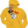 Bad boy mały mięśniak bluza dziecięca z nadrukiem - żółty