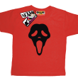 Krzyk maska niepowtarzalna koszulka dla dziecka - czerwony