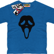 Krzyk maska niepowtarzalna koszulka dla dziecka - niebieski