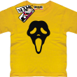 Krzyk maska niepowtarzalna koszulka dla dziecka - żółty