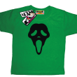 Krzyk maska niepowtarzalna koszulka dla dziecka - zielony