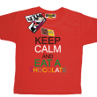 Keep Calm and Eat a Chocolate - świetna koszulka dziecięca - czerwony