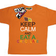 Keep Calm and Eat a Chocolate - świetna koszulka dziecięca - pomarańczowy