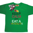 Keep Calm and Eat a Chocolate - świetna koszulka dziecięca - zielony