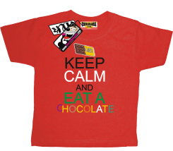 Keep Calm and Eat a Chocolate - świetna koszulka dziecięca