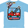 Wóz strażacki koszulka dla syna - błękitna