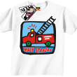 Wóz strażacki koszulka dla syna - biała