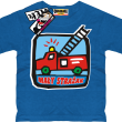 Wóz strażacki koszulka dla syna - niebieska