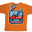 Wóz strażacki koszulka dla syna - pomarańczowa