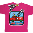 Wóz strażacki koszulka dla syna - różowa