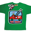 Wóz strażacki koszulka dla syna - zielona