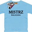 Mistrz bałaganu humorystyczna dziecięca koszulka - sky blue