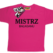 Mistrz bałaganu humorystyczna dziecięca koszulka - pink