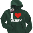 I love Warsaw odlotowa bluza dziecięca - bottle-green