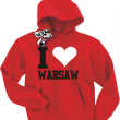 I love Warsaw odlotowa bluza dziecięca - red