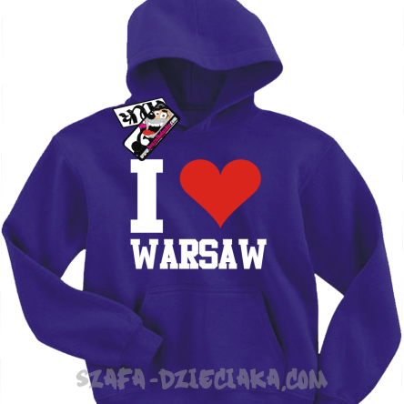 I love Warsaw odlotowa bluza dziecięca - purple