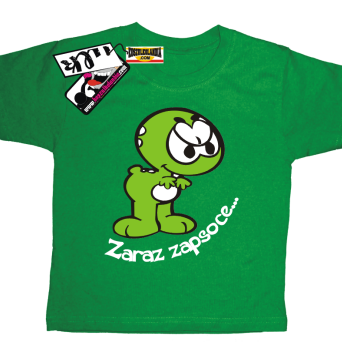 Żółwik zaraz zapsoce zabawny tshirt dziecięcy - zielony