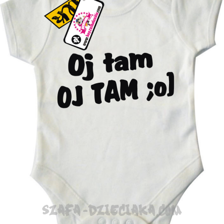 Oj tam oj tam modne dziecięce body - white