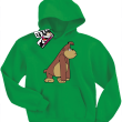 Gorylek Zamyślony - bluza dla dziecka - zielony