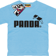 Panda - oryginalna koszulka dziecięca - błękitny