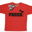 Panda - oryginalna koszulka dziecięca - czerwony