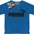 Panda - oryginalna koszulka dziecięca - niebieski
